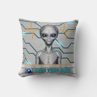 THEY ARE ALREADY HERE - OPEN YOUR MIND design coll Cushion