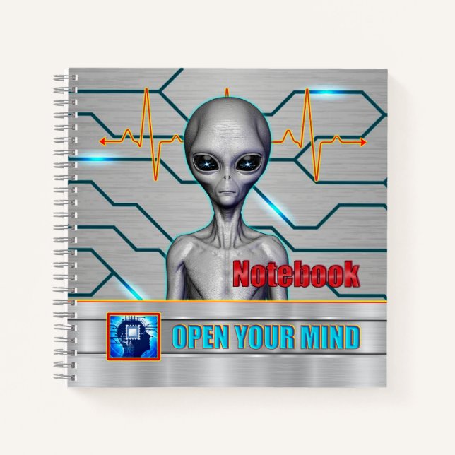 THEY ARE ALREADY HERE - OPEN YOUR MIND design coll Notebook (Front)