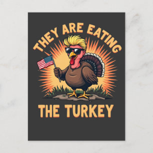 They Are Eating the Turkey Trump Vance Postcard