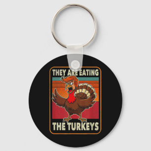 They Are Eating The Turkeys Thanksgiving Humour  Key Ring