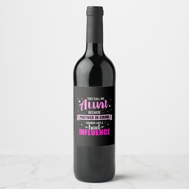 They Call Me Aunt Wine Label (Front)