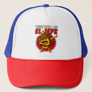 They Call Me El Jefe Taco Funny Boss Cinco De Mayo Trucker Hat