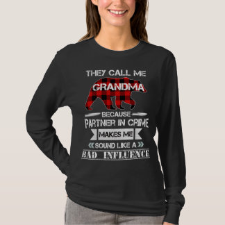 They Call me Grandma Bear Red Plaid Matching Pajam T-Shirt