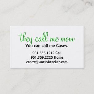 They Call Me Mum Business Cards