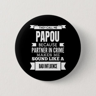 They Call Me Papou Greece Greek Grandpa 6 Cm Round Badge