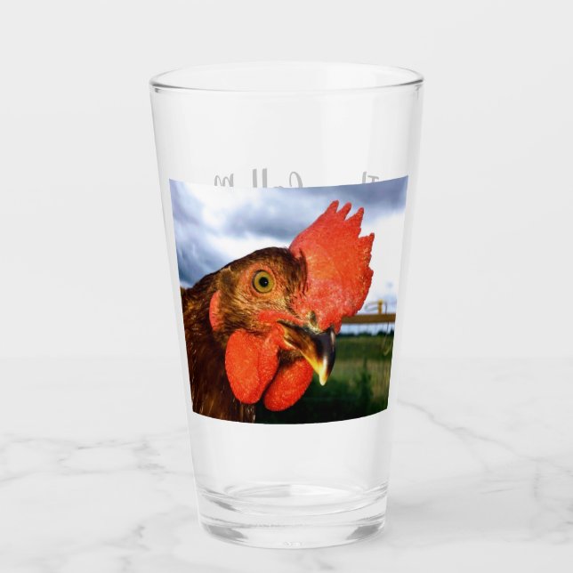 They Call Me The Chicken Whisperer Glass w Rooster (Front)