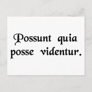 They can because they think they can. postcard