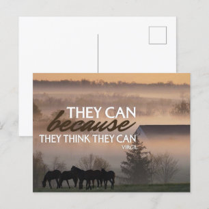 They Can Inspirational Quote Holiday Postcard