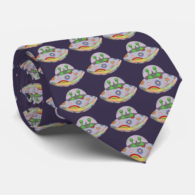 They Come in Peace UFO Tie (Rolled)