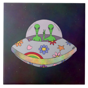 They Come in Peace UFO Tile