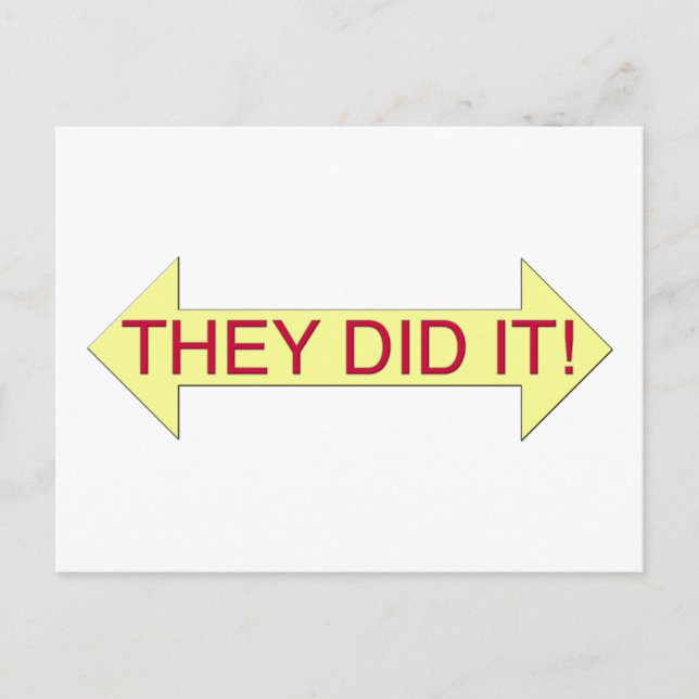 They Did It Postcard (Front)