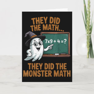 They Did Monster Math Teacher Halloween Costume Pr Card