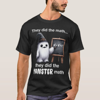 They Did The Monster Math Yeti Funny Halloween Tea T-Shirt