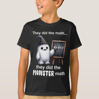 They Did The Monster Math Yeti Funny Halloween Tea T-Shirt
