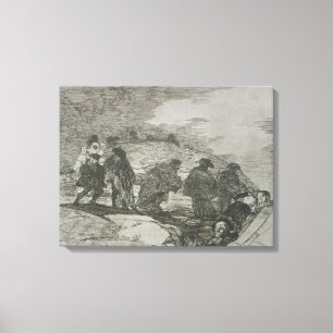 They do not know the way, plate 70 of 'The Disaste Canvas Print
