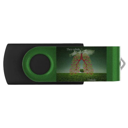 They exhale, I inhale USB Flash Drive