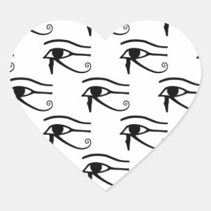 They Eye Of Horus Pattern Heart Sticker