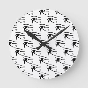 They Eye Of Horus Pattern Round Clock