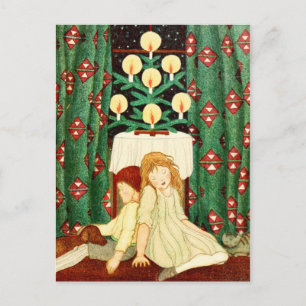 They Fell Asleep Waiting For Santa! Holiday Postcard