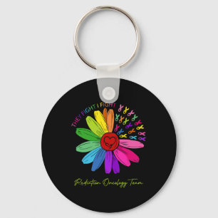 They Fight I Fight. Oncology Team. Radiation Oncol Key Ring