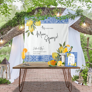 They Found Main Squeeze Lemon Tile Shower Welcome Tapestry