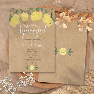 They Found Their Main Squeeze Lemon Couples Shower Invitation