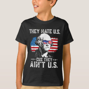 They Hate Us Cuz They Aint Us Usa American Flag 4t T-Shirt