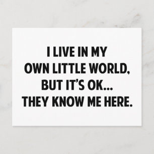 They Know Me Here Postcard