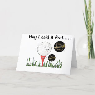 THEY MAY ARGUE OVER BUT WISH IS GOLFER'S HUMOR CARD