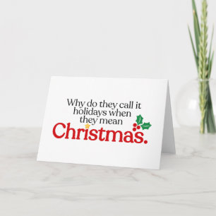 They mean Christmas Card