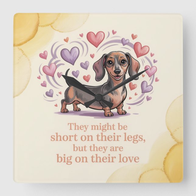 They Might Be Short On Their Legs Square Wall Clock (Front)