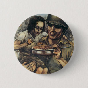 They Need Food ~ Plant More Beans 6 Cm Round Badge