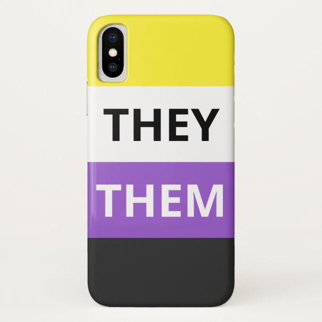 They Non-Binary Case-Mate Barely There iPhone X Case (Back)