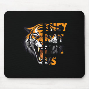 They Not Like Us Tigers Graphic Motivational Black Mouse Mat