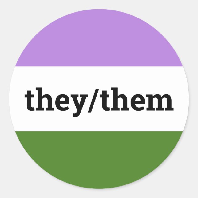 They pronoun sticker (Front)