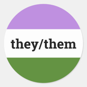They pronoun sticker