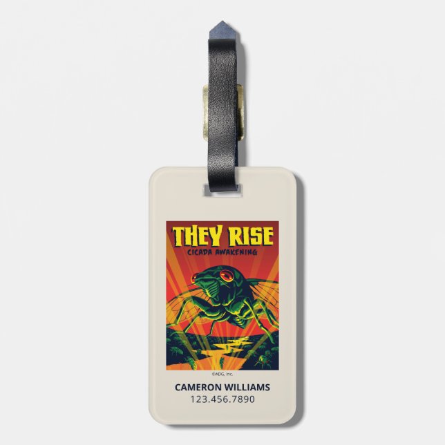 They Rise Cicada Awakening Luggage Tag (Back Vertical)