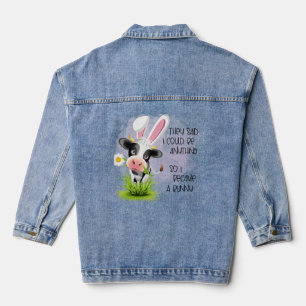 They Said I Can Be Anything So I became a Bunny Denim Jacket