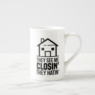 They See Me Closing Real Estate Agent Bone China Mug