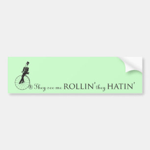 They See Me Rollin' Bumper Sticker Mint