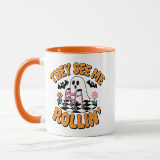 They See Me Rollin' Funny Ghost Walker Quote Mug