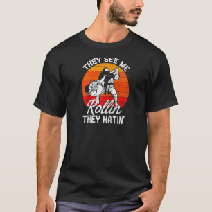 They See Me Rollin' They Hatin' Funny Jiu Jitsu Ge T-Shirt
