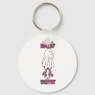 They see me rollin' they waitin' pink retro ghost  key ring