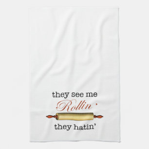 They see me Rollin' - Vintage Funny Baker Tea Towel