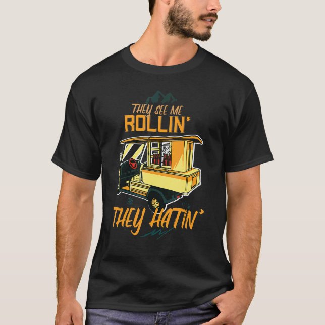 They See Me Rolling They Hatin' Game Golf Course T-Shirt (Front)