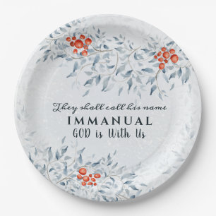 They shall call His name Immanuel, Christmas Paper Plate