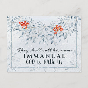 They shall call His name Immanuel, Christmas Postcard