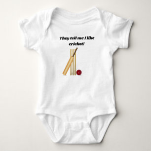 They Tell Me I Like Cricket Baby Bodysuit