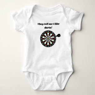 They Tell Me I Like Darts Baby Bodysuit