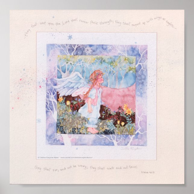 They that wait angel archival quality art print (Front)